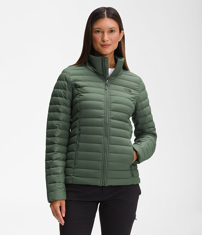 The North Face Womens Puffer Jacket Stretch 783DTSNYU - Olive
